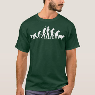T-shirt L'Homme De L'Évolution Drôle A Évolué En Mouton