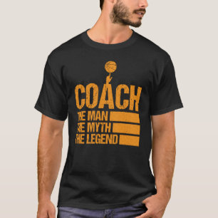 T-shirt L'homme du mythe la légende basket-ball entraîneur