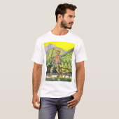 T-shirt L'homme et la chèvre (Devant entier)