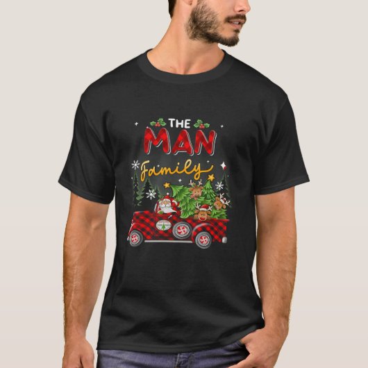 T-shirt L'homme Famille de Noël correspondant Pyjamas Grou (Devant)