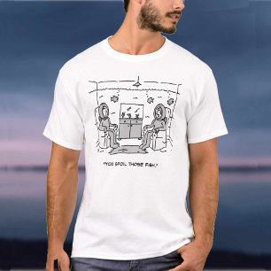 T-shirt L'Homme Gâche Son Poisson Tropical - Drôle Cartoon