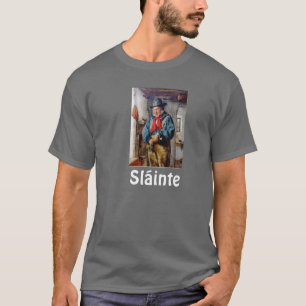 T-shirt L'homme irlandais met le whiskey dans le flacon