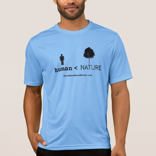 T-shirt L'homme moins que la nature (Devant)