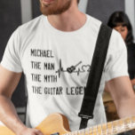 T-shirt L'homme Mythe Guitare Légende Papa Fête des pères<br><div class="desc">Cette conception a été créée par art numérique. Vous pouvez modifier le style de cette chemise en choisissant Plus > sous l'option de style. Il peut être personnalisé dans la zone fournir ou customiser en choisissant le clic pour customiser une autre option et en changeant le nom, les initiales ou...</div>