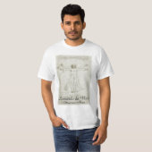 T-shirt L'homme vitruvien de Léonard de Vinci (Devant entier)