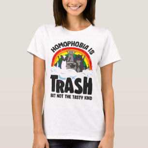 T-shirt L'homophobie est Gay pride raccoon Opossum Ally
