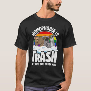 T-shirt L'homophobie est Gay pride raccoon Opossum Ally
