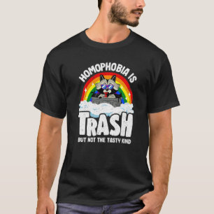 T-shirt L'homophobie est une ordure Drapeau arc-en-ciel de