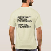 T-SHIRT L'HOMOSEXUALITÉ EST TROUVÉE DANS 400 ESPÈCES (Dos)