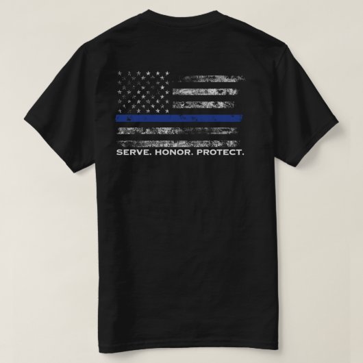 T-shirt L'honneur de service protègent le drapeau (Design dos)