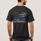 T-shirt L'honneur de service protègent le drapeau (Dos)