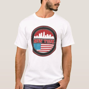 T-shirt L'horizon   Etats-Unis de New York diminuent