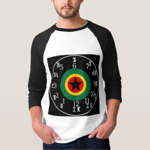 T-shirt L'horloge éthiopienne NOIR - Numéros Amharique-A