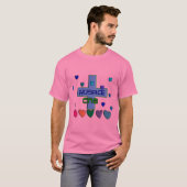 T-shirt L'hospice PEUT conception multi de coeurs (Devant entier)