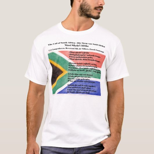 T-shirt L'hymne national sud-africain (Devant)