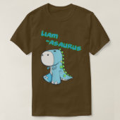 T-shirt Liam Asaurus Kids Name Personalized DinosaurGift  (Design devant)