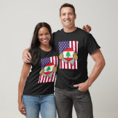 T-shirt Liban Drapeau intérieur de moi Accueil Fierté liba (Unisexe)