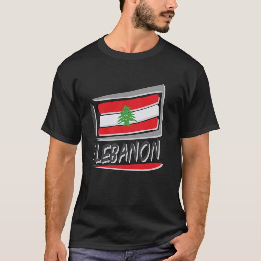 T-shirt Liban Drapeau Vacances Liban Coeur Libanais (Devant)