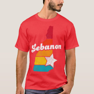 T-shirt Liban New Hampshire Vintage Souvenir désorganisé