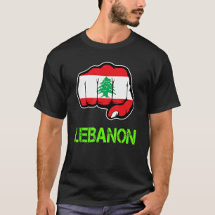 T-shirt Liban Punch Liban Drapeau Liban Indépendance liban