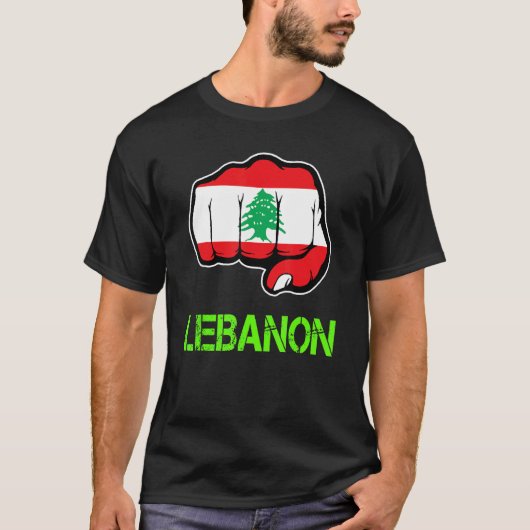 T-shirt Liban Punch Liban Drapeau Liban Indépendance liban (Devant)