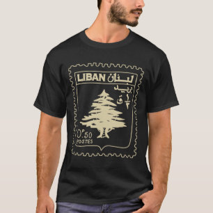 T-shirt Liban Soutien Vintage Liban Beyrouth Carte Libanai