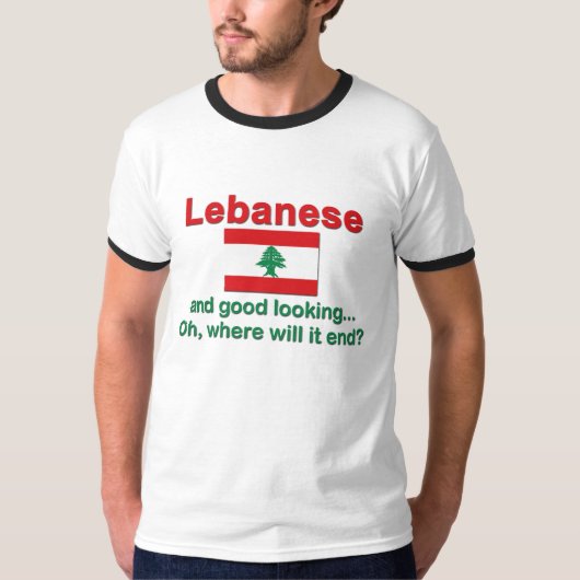 T-shirt Libanais et beau (Devant)