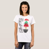 T-shirt Libanais Et Égyptiens Mélangent Un Drapeau D'ADN P (Devant entier)