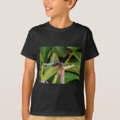 T-shirt libellule avec fleurs blanches (Devant)