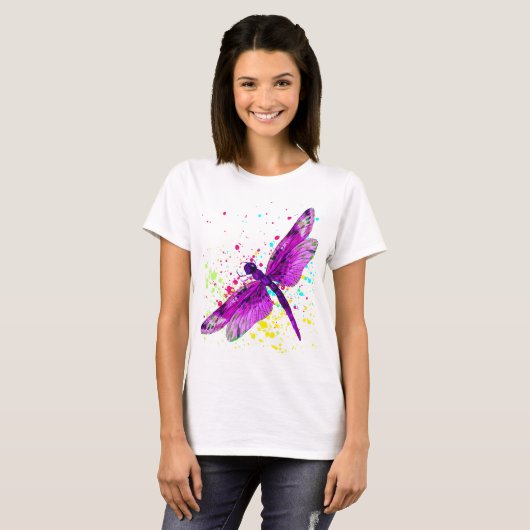 T-shirt libellule coloré (Devant entier)