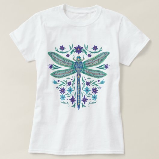 T-shirt libellule féminine (Design devant)