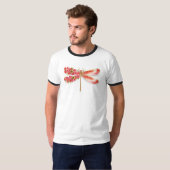 T-shirt Libellule fleur avec bijoux sakura (Devant entier)