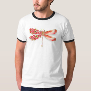 T-shirt Libellule fleur avec bijoux sakura