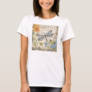 T-shirt libellule française vintage moderne