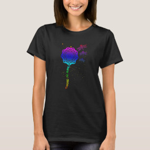 T-shirt Libellule Mandala Coloré Paix Zen Yoga Chakra O