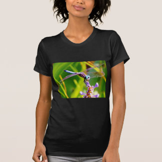 T-shirt libellule turquoise et violette
