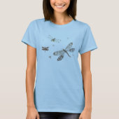 T-shirt Libellules art du 18e siècle (Devant)