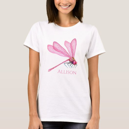 T-shirt libellules roses (Devant)