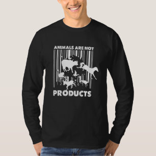 T-shirt Libération des animaux Code barre Bien-être animal