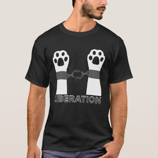 T-shirt Libération des animaux cool Animaux libres Soldats (Devant)