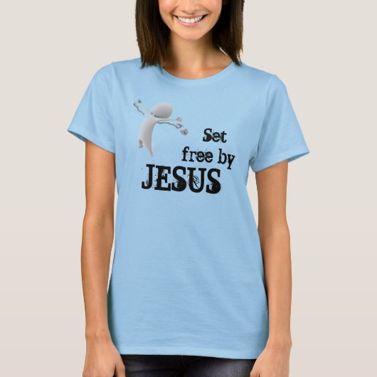 T-shirt Libéré par Jésus (Devant)