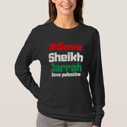 T-shirt Libérer Gaza Palestine Indicateur arabe (Devant)