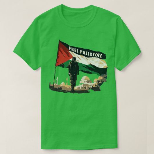 T-shirt Libérer Gaza Retro Palestine (Design devant)
