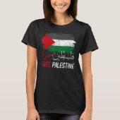 T-shirt Libérez Gaza Libérez la Palestine Drapeau arabe Dr (Devant)