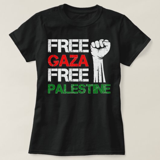 T-shirt Libérez Gaza Libérez La Palestine Nous Sommes Avec (Design devant)