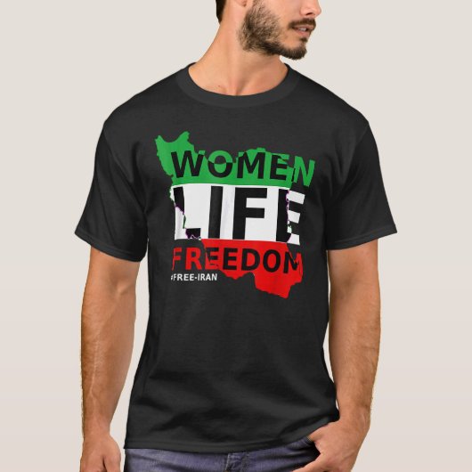 T-shirt Libérez Iran Femmes Liberté De Vie Tenez-Vous Cont (Devant)