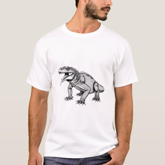 T-shirt Libérez la bête : Ancien Komodo Dragon Tee (Devant)