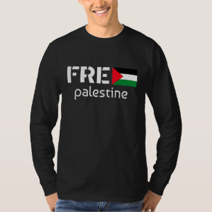 T-shirt Libérez La Citation De Palestine Avec Drapeau Pour