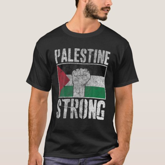 T-shirt Libérez La Palestine Bande De Drapeau Palestinien (Devant)