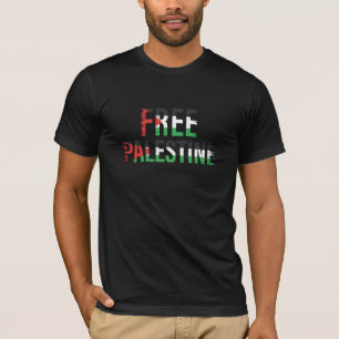 T-shirt Libérez la Palestine, drapeau palestinien